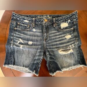 American Eagle Outfitters Jean Shorts Distressed Size 10